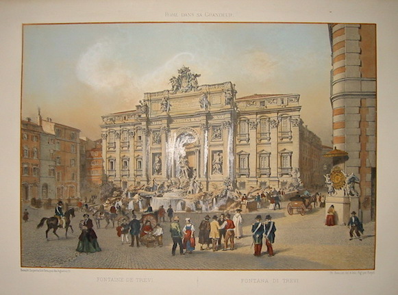 Benoist Philippe (1813-1880 ca.) Fontaine de Trevi - Fontana di Trevi 1870 Parigi